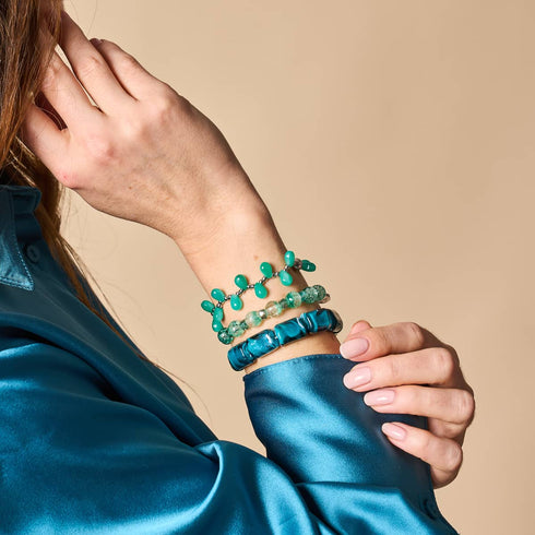 Türkises Hermine | Zauberin Glasarmband